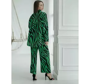 Піжамний костюм трійка "Zаra"(Сорочка+бра+штани) Зелений